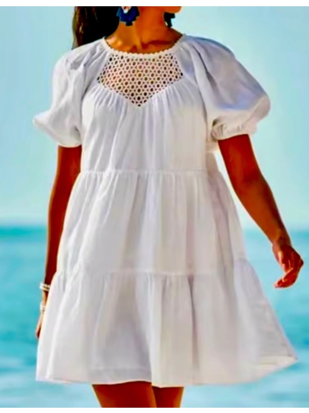 NWT Lilly Pulitzer Charlet White Eyelet Short Sleeve Dress in Resort White
